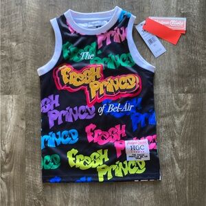 Fresh Prince Of Bel Air Black Graffiti Youth Basketball Jersey XS Brand New NWT